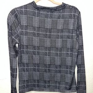 Gray plaid long sleeve